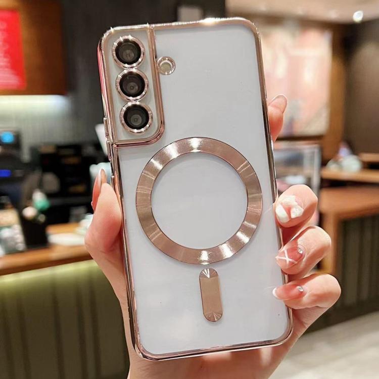 

For Samsung Galaxy S24 FE 5G MagSafe Electroplating TPU Phone Case(Rose Gold)