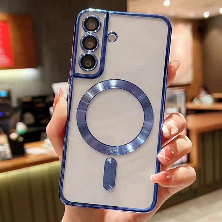 

For Samsung Galaxy S25+ 5G MagSafe Electroplating TPU Phone Case(Blue)