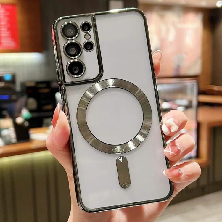 

For Samsung Galaxy S25 Ultra 5G MagSafe Electroplating TPU Phone Case(Green)