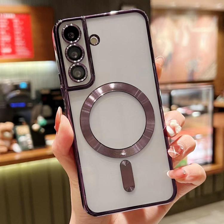 

For Samsung Galaxy S25 FE 5G MagSafe Electroplating TPU Phone Case(Purple)
