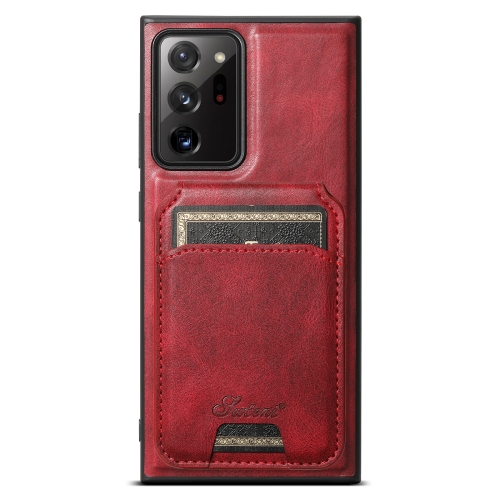 

For Samsung Galaxy Note20 Ultra 5G Suteni H15 Oil Eax Leather Detachable Wallet Back Phone Case(Red)