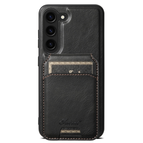 

For Samsung Galaxy S24 5G Suteni H15 Oil Eax Leather Detachable Wallet Back Phone Case(Black)