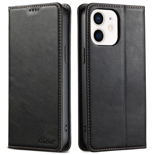 

For iPhone 11 Suteni J02 Oil Wax Wallet Leather Phone Case(Black)