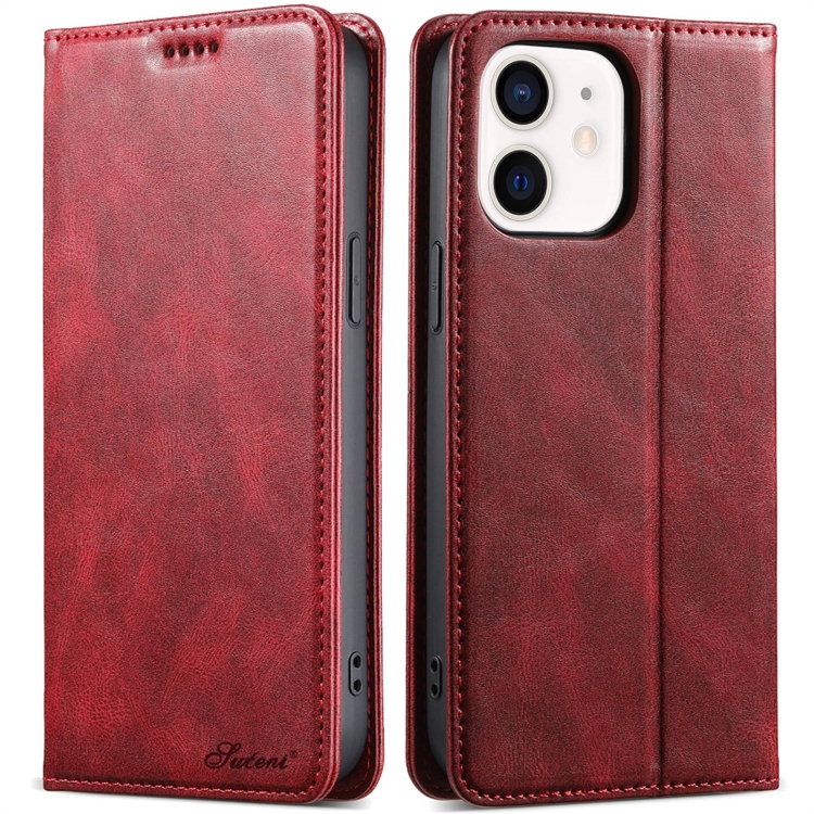 

For iPhone 11 Suteni J02 Oil Wax Wallet Leather Phone Case(Red)