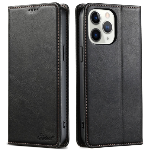 

For iPhone 11 Pro Suteni J02 Oil Wax Wallet Leather Phone Case(Black)