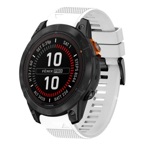 

For Garmin Fenix 7X Pro 51mm 26mm Quick Release Silicone Watch Band(White)