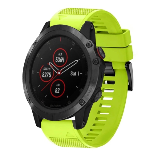 Bracelet en Siliconen (vert citron), adapté pour Garmin Fenix 5