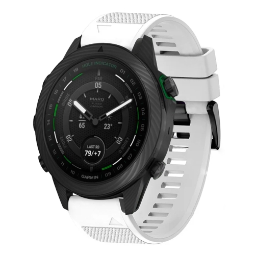 For Garmin MARQ Golfer Quick Release 22mm Silicone Watch Band White
