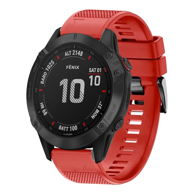For Garmin Fenix Pro Quick Release 22mm Silicone Watch Band(Red)