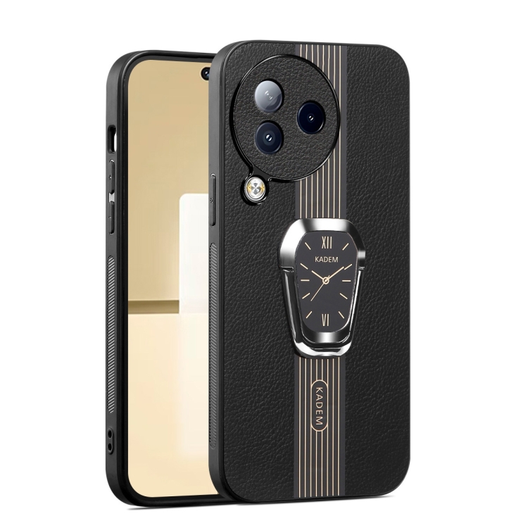 

For Xiaomi Civi 3 Magnetic Litchi Leather Back Phone Case with Holder(Black)