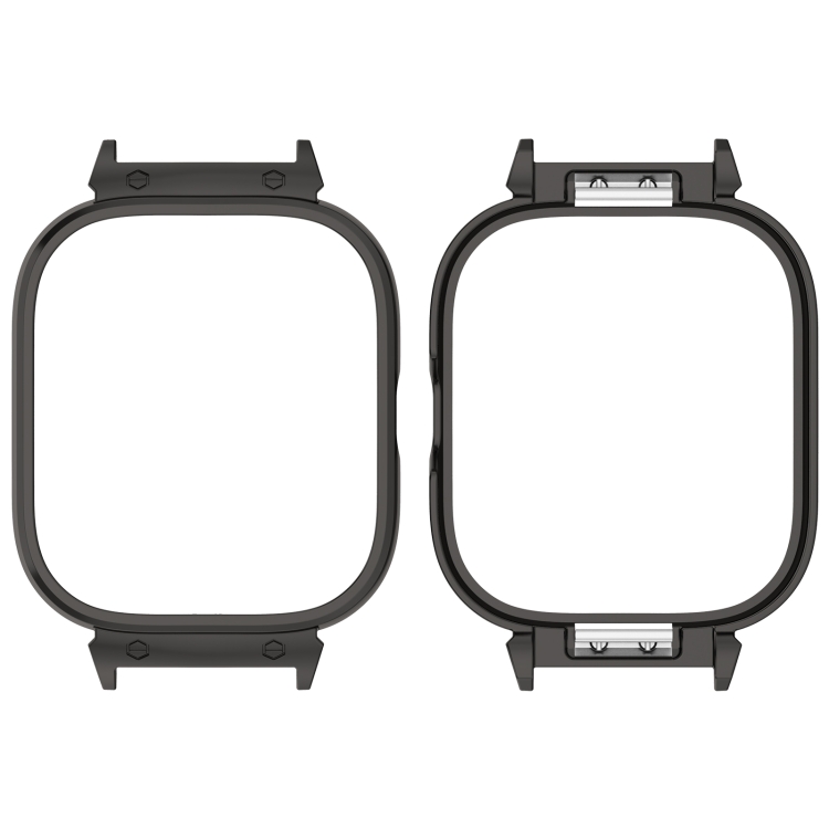 

For Redmi Watch 4 Metal Frame Watch Protective Case(Black)