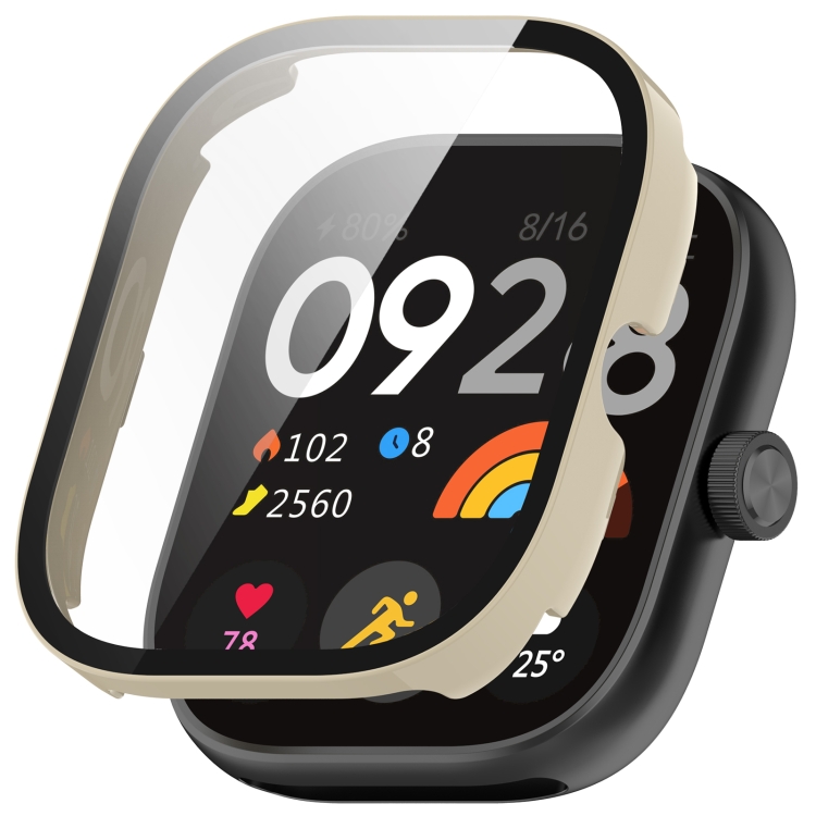 

For Redmi Watch 4 PC + Tempered Film Integrated Watch Case(White)
