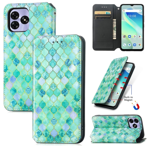 

For UMIDIGI G5 CaseNeo Colorful Magnetic Leather Phone Case(Emeralds)