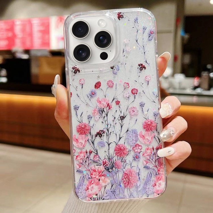 

For iPhone 15 Pro Max Spring Garden Epoxy TPU Phone Case(F02 Spring Garden)
