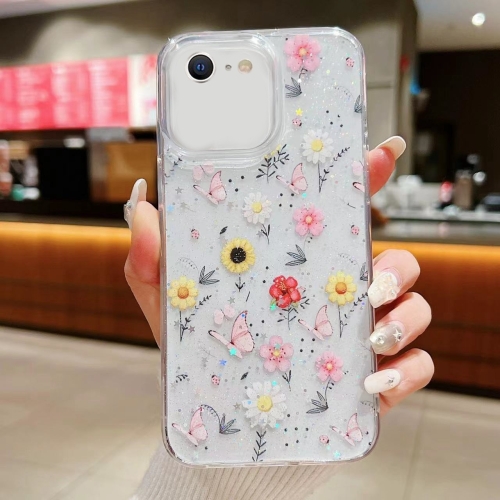 

For iPhone 7 / 8 / SE 2022 Spring Garden Epoxy TPU Phone Case(F01 Love of Butterfly)