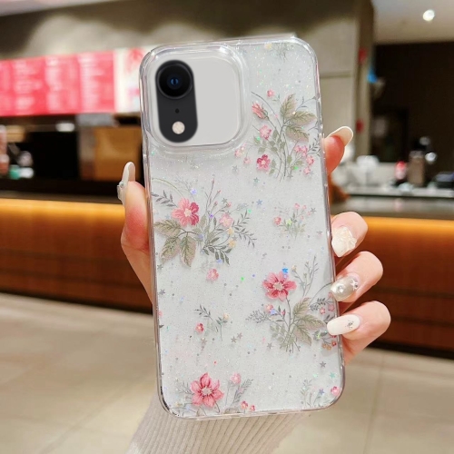 

For iPhone XR Spring Garden Epoxy TPU Phone Case(F04 French Flowers)