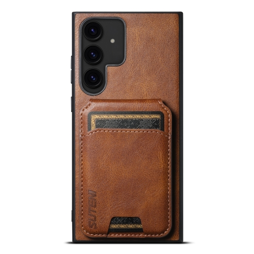 

For Samsung Galaxy A14 4G/5G Suteni H02 Leather Wallet Stand Back Phone Case(Brown)