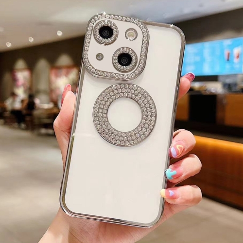 

For iPhone 14 Electroplated Diamond TPU Phone Case(Silver)