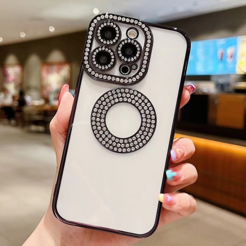

For iPhone 14 Pro Electroplated Diamond TPU Phone Case(Black)