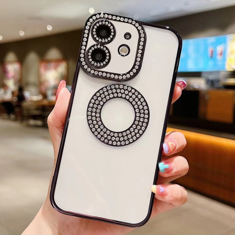 

For iPhone 11 Electroplated Diamond TPU Phone Case(Black)