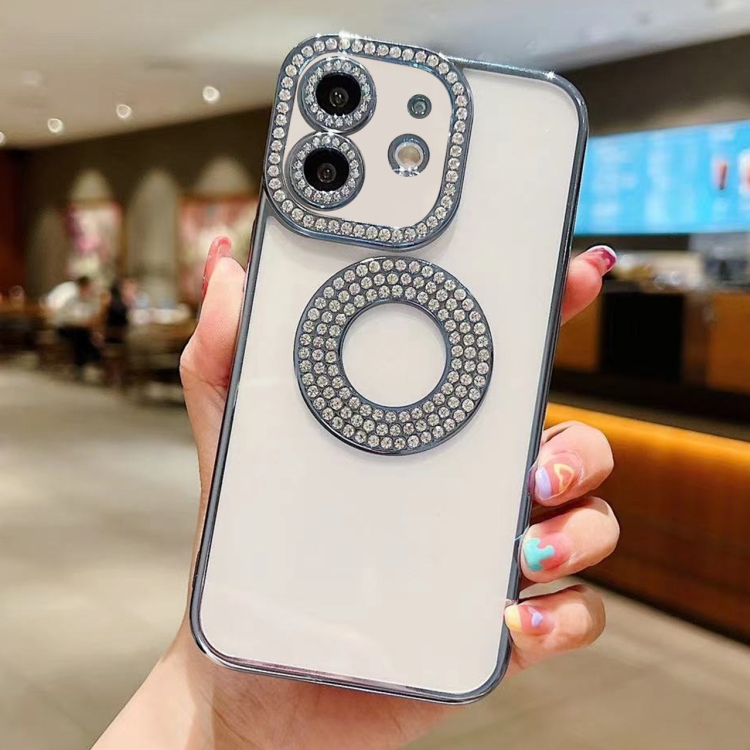 

For iPhone 11 Electroplated Diamond TPU Phone Case(Blue)