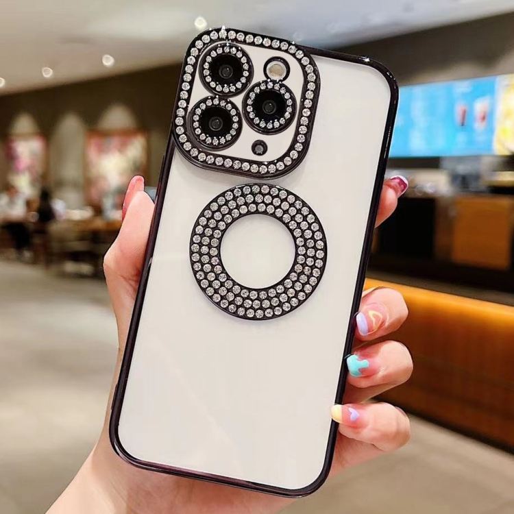 

For iPhone 11 Pro Electroplated Diamond TPU Phone Case(Black)