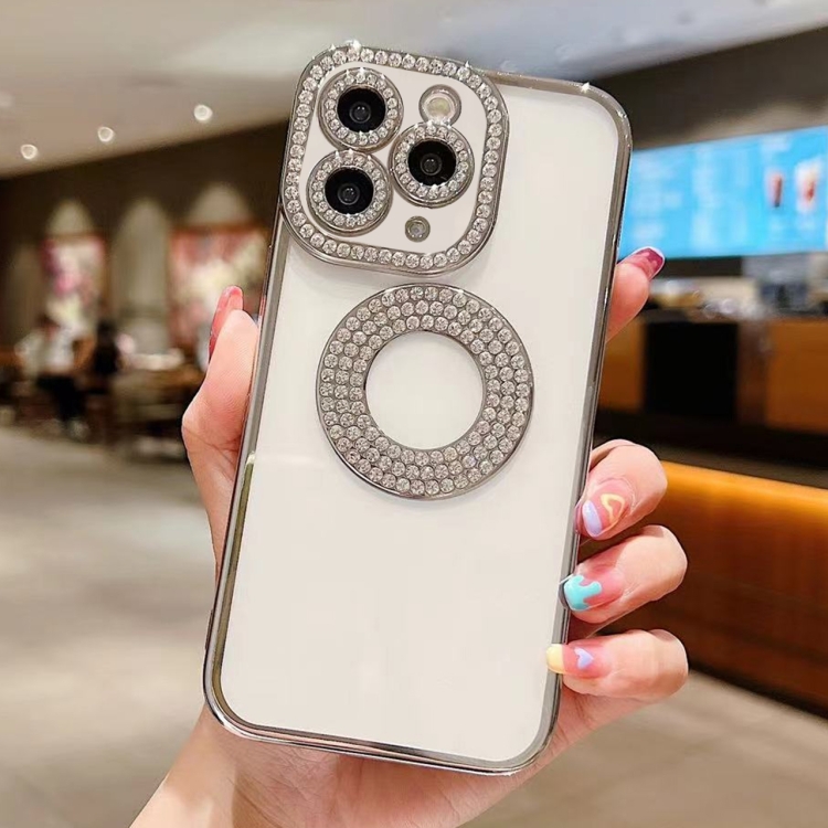 

For iPhone 11 Pro Electroplated Diamond TPU Phone Case(Silver)