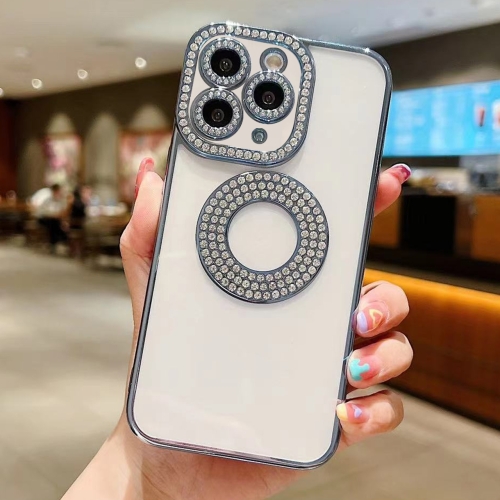 

For iPhone 11 Pro Electroplated Diamond TPU Phone Case(Blue)
