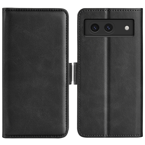 

For Google Pixel 8a Dual-side Magnetic Buckle Horizontal Flip Leather Phone Case(Black)