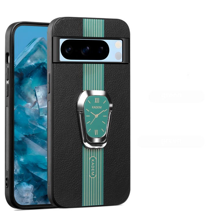 

For Google Pixel 8 Pro Magnetic Litchi Leather Back Phone Case with Holder(Green)