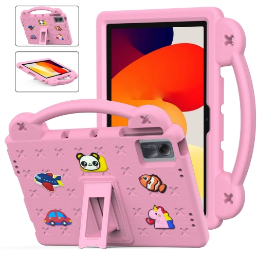 

For Xiaomi Redmi Pad SE 11 2023 Handle Kickstand Children EVA Shockproof Tablet Case(Pink)