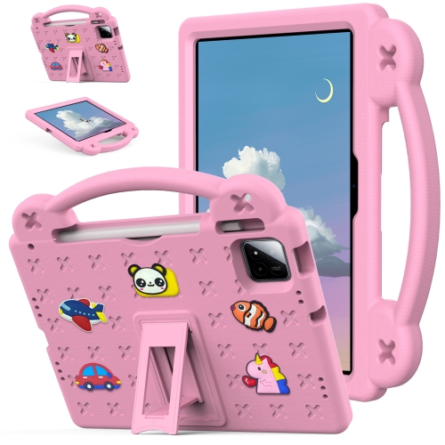 

For Xiaomi Pad 7 / 7 Pro 2024 Handle Kickstand Children EVA Shockproof Tablet Case(Pink)