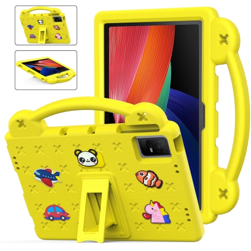 

For TCL Tab 11 9466x3 Handle Kickstand Children EVA Shockproof Tablet Case(Yellow)
