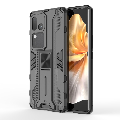 

For vivo S18 5G Supersonic Armor PC Hybrid TPU Phone Case(Black)