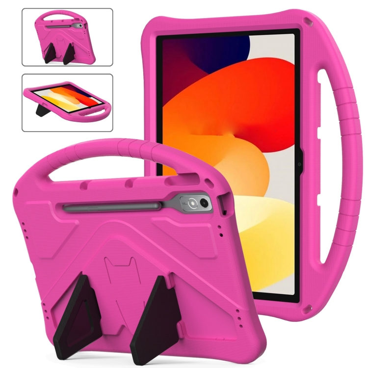 

For Lenovo Tab P12 EVA Shockproof Tablet Case with Holder(Rose Red)