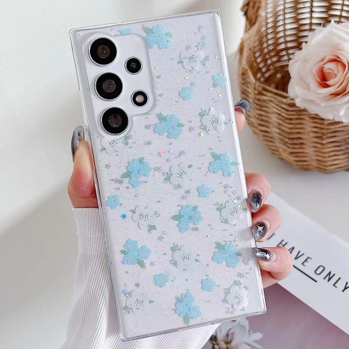 

For Samsung Galaxy A13 4G/5G Spring Garden Epoxy TPU Phone Case(F06 Blue and White Flowers)