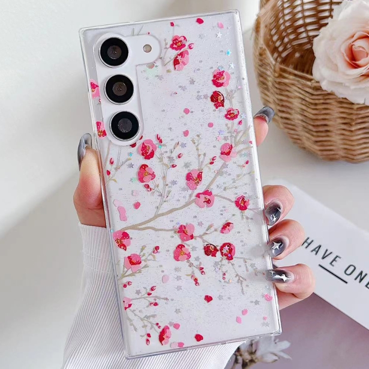 

For Samsung Galaxy S20 FE Spring Garden Epoxy TPU Phone Case(F03 Red Plum)