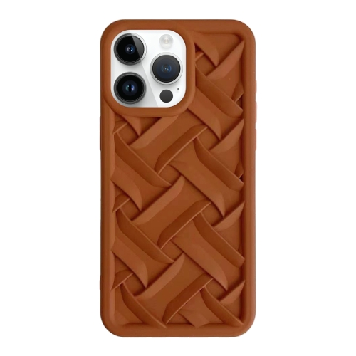 

For iPhone 12 Pro 3D Weave TPU Phone Case(Caramel)