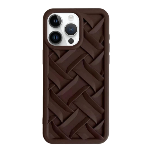 

For iPhone 12 Pro 3D Weave TPU Phone Case(Dark Brown)