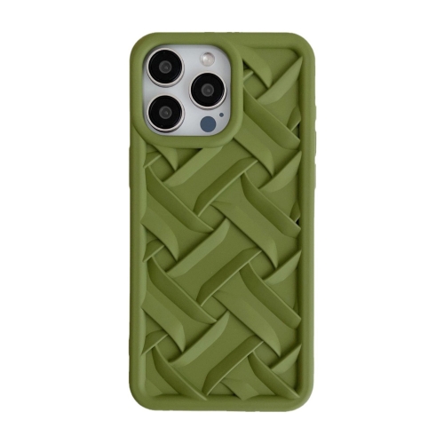 

For iPhone 12 Pro Max 3D Weave TPU Phone Case(Green)