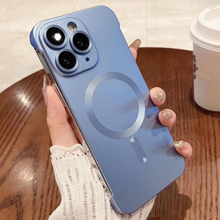 

For iPhone 11 Pro Frameless MagSafe PC Phone Case(Far peak Blue)
