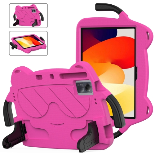 For Xiaomi Redmi Pad SE 11 2023 Ice Baby EVA Shockproof Hard PC Tablet Case(Rose Red+Black) automatic foldable lightweight disabled wheelchair electric child