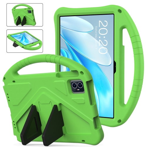 For Teclast M50 HD 10.1 / M50 Pro EVA Shockproof Tablet Case with Holder(Green) for oppo a2 pro 5g enkay clear tpu shockproof anti slip phone case