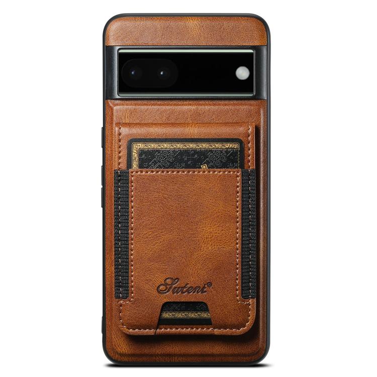 

For Google Pixel 6 Pro Suteni H17 Oil Eax Leather Detachable Wallet Phone Case(Brown)