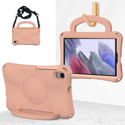 

For Samsung Galaxy Tab A7 Lite 8.7 T220/T225 Handle Football Shaped EVA Shockproof Tablet Case(Light Pink)