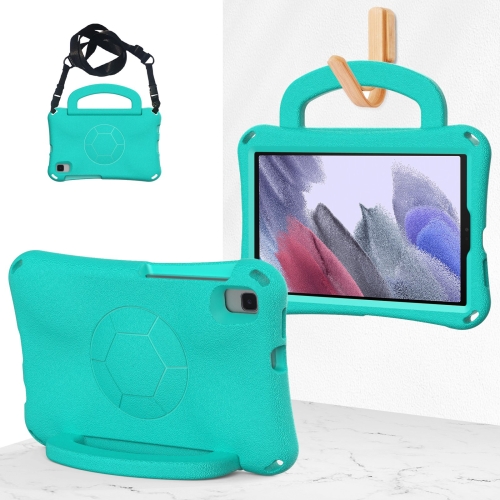 

For Samsung Galaxy Tab A7 Lite 8.7 T220/T225 Handle Football Shaped EVA Shockproof Tablet Case(Mint Green)
