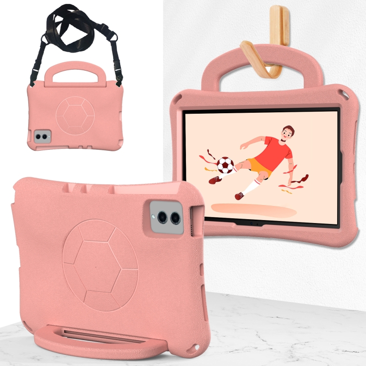 

For Samsung Galaxy Tab S7 11 T870/T875 2020 Handle Football Shaped EVA Shockproof Tablet Case(Light Pink)