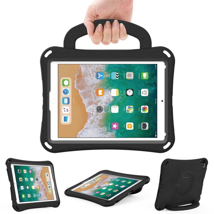 

For iPad 9.7 2017/2018 / Air 2 / Air Handle Football Shaped EVA Shockproof Tablet Case(Black)