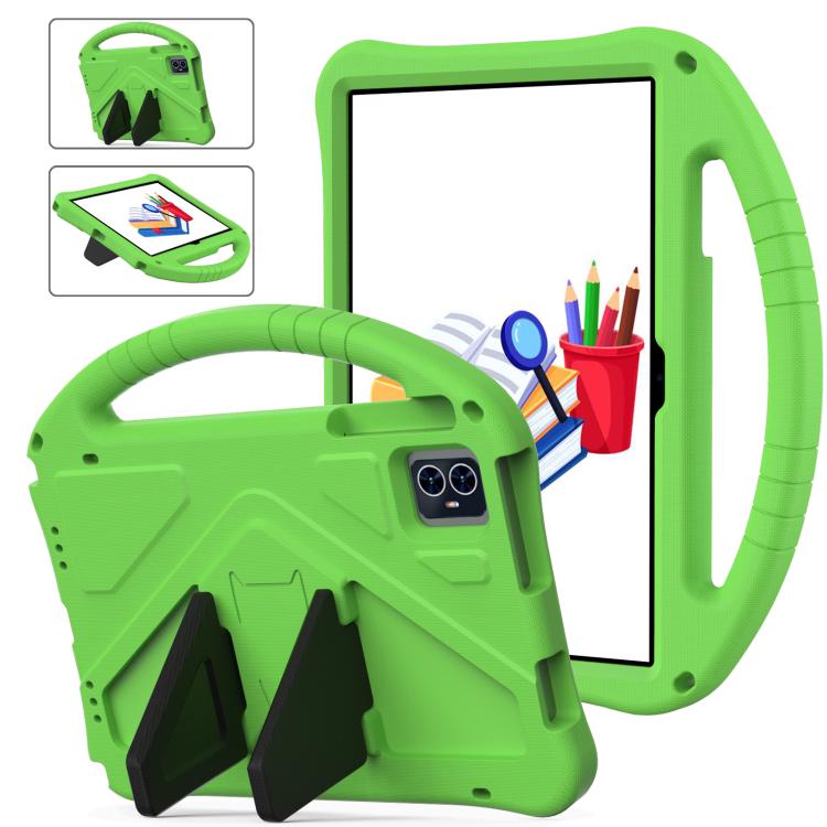 

For T-Mobile Revvl Tab 2 2025 EVA Shockproof Tablet Case with Holder(Green)