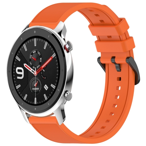 

For Amazfit GTR 4 Pro 22mm Textured Silicone Solid Color Watch Band(Orange)